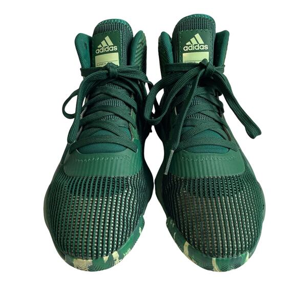 Adidas Dark Green Pro Bounce 2019 Athletic Sneakers Shoes Men’s 7 / Women’s 8 - Picture 3 of 16
